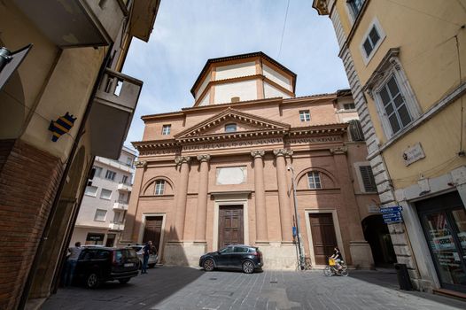 foligno,italy july 03 2021:foligno church of Santa Maria in the city center