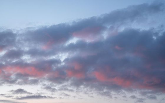 Evening sky with pastel-colored clouds