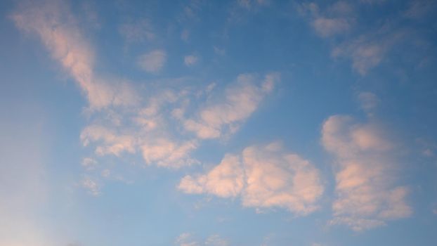 Evening sky with pastel-colored clouds