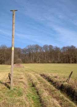 Panoramic landscape along the long distance hiking trail Bergischer Panoramasteig, Bergisches Land, Germany