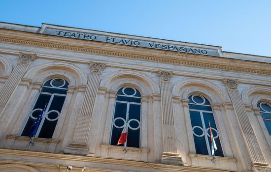 rieti flavio theater in the historic center near the town