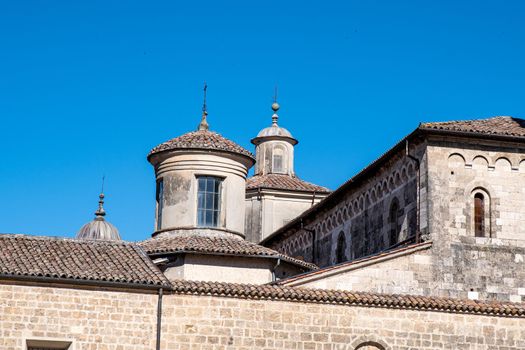 rieti detail of the cathedral of santa maria in the historic center