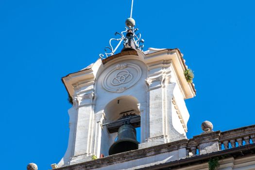 rieti details of the municipality in the facade facing the square