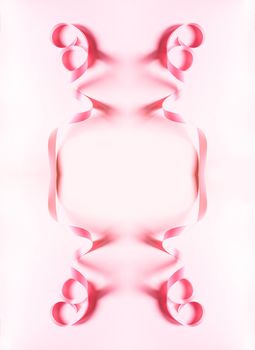 Pink ribbon on soft pink background