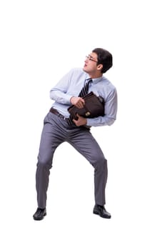 Businessman isolated on the white background