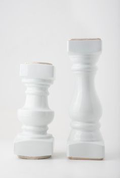Ionic column on white background