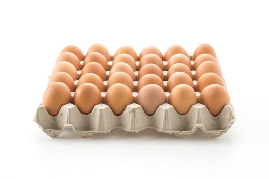 hen eggs with panel on whitebackground