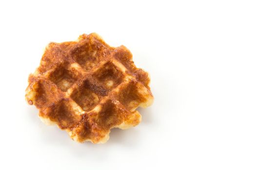 sweet waffle on white background