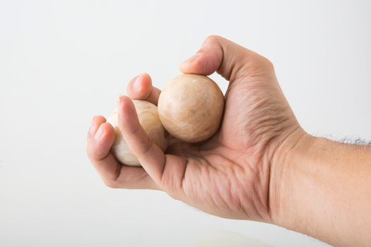 Massage stones on the palm