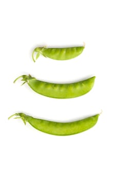 green bean on white background