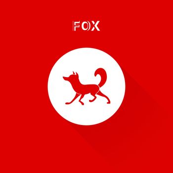 Fox Logo for corporate identity. Vector silhouette illustration.