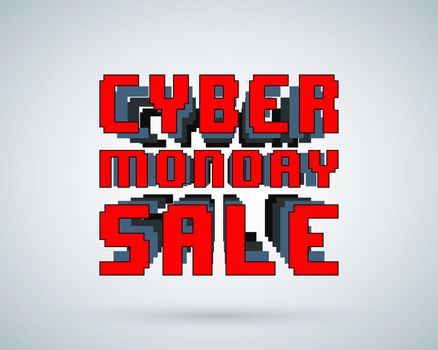 Cyber Monday Sale design poster. Vector illustration.