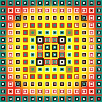 Pattern of the colored blocks. Abstract vector design.
