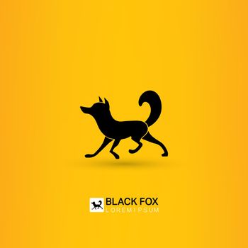 Fox Logo for corporate identity. Vector silhouette illustration.