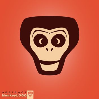 Logo Monkey for corporate identity. Symbol of the year monkey. Vector design illustration.