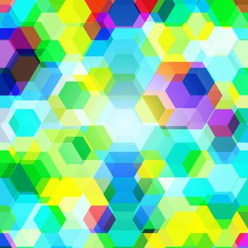 Geometric colored hexagon pattern. Concept vector background.