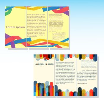 Set of abstract brochure template. Vector design.