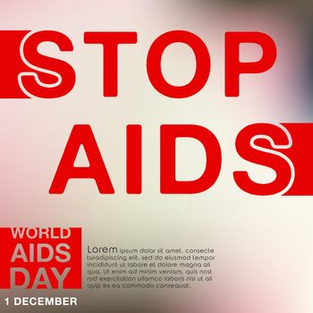 World Aids Day poster. Stop Aids. Vector illustration