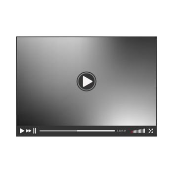 Video Player interface. Online Player template. Player isolated on white background. Vector illustration