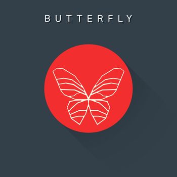 Butterfly Logo for corporate identity. Vector line design  illustration.