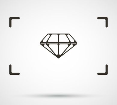 Logob Diamond for corporate identity. Vector silhouette illustration.