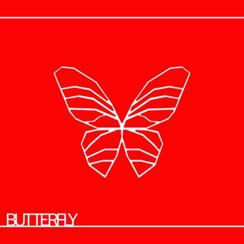 Butterfly Logo for corporate identity. Vector line design  illustration.