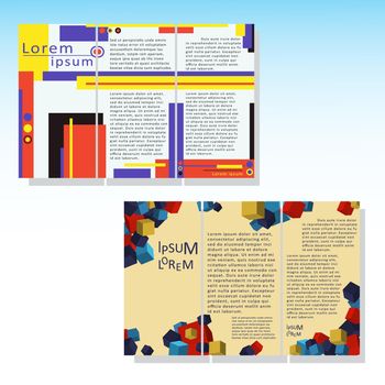 Set of abstract brochure template. Vector design.