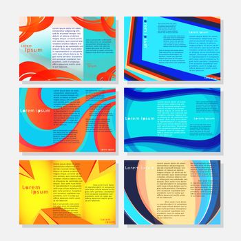 Set of abstract brochure template. Vector design.