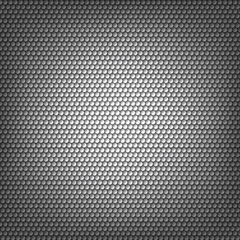Cell metal backdrop. Technology background with perforated circles. Vector illustration