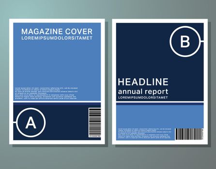 Brochures design template. Cover brochure, flyer, business card layout. Abstract presentation book cover template. Vector illustration