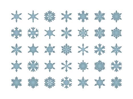 Blue snowflakes isolated on white background. Design elements for cover, greeting card, brochure or flyer. Vector illustration.