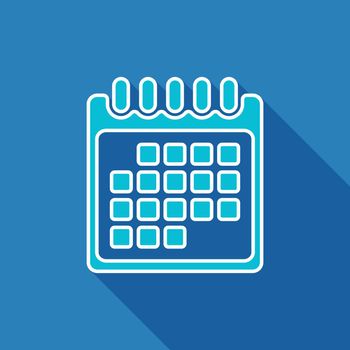 Calendar flat icon. Calendar page symbol. Vector illustration