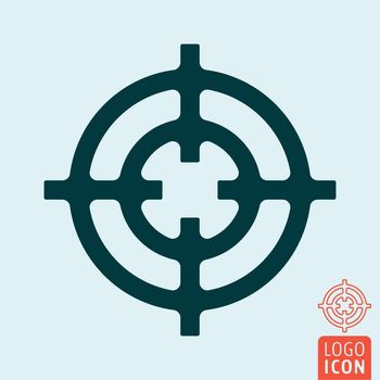 Crosshair icon. Target circle symbol. Vector illustration