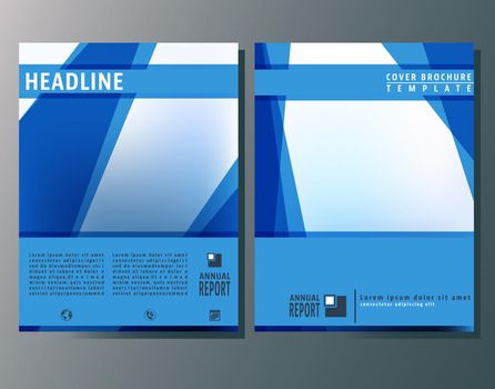 Brochures design template. Cover brochure, flyer, business card layout. Vector illustration