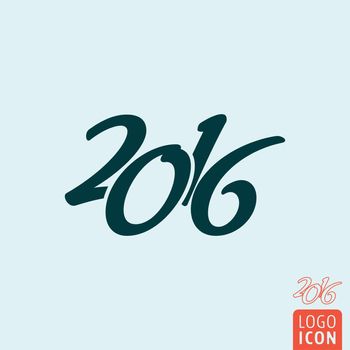 Year 2016 icon. 2016 year symbol. Vector illustration