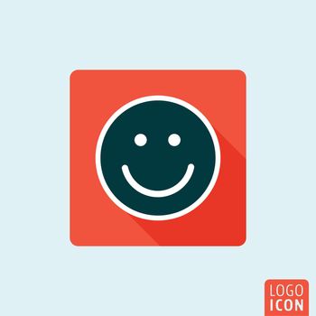 Smile icon. Laughter flat design symbol. Vector illustration