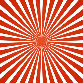 Red radial rays background. Sunburst vintage retro design. Vector illustration