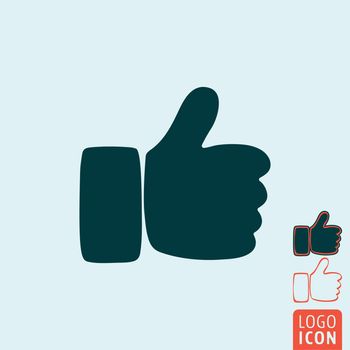 Hand icon. Hand symbol. Thumb up icon isolated. Vector illustration