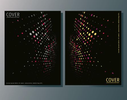 Brochures design template. Cover brochure, flyer, booklet layout. Abstract night club, party flyer template. Vector illustration