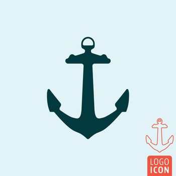 Anchor icon. Anchor logo. Anchor symbol. Anchor line icon isolated, minimal design. Vector illustration