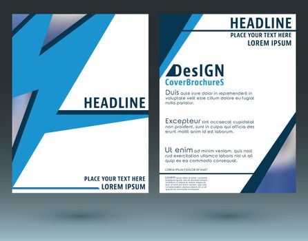 Brochures design template. Cover brochure, flyer, business card layout. Vector illustration