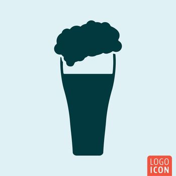 Beer icon isolated. Glass of beer symbol. Vector illustration
