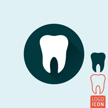 Tooth icon. Dentist office symbol. Vector illustration