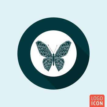 Butterfly icon. Butterfly flat design symbol. Vector illustration