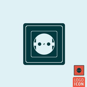 Power socket icon. Power socket symbol. Wall socket icon isolated. Vector illustration