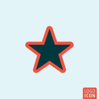 Star icon. Star logo. Star symbol. Star icon isolated minimal design. Vector illustration.