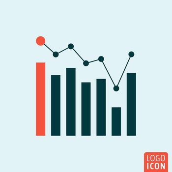 Infographic icon. Infographic logo. Infographic symbol. Business diagram icon isolated minimal design. Vector illustration.