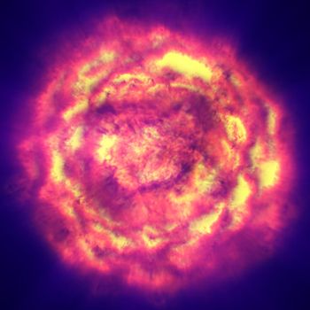 fire flame ball explosion in space, abstract illustration