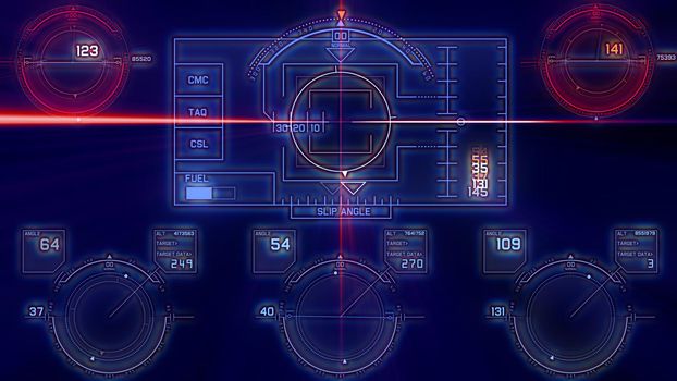 flight control panel instrument navigation light illustration