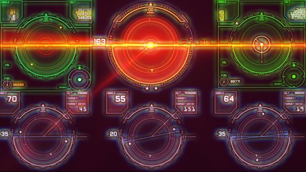 flight control panel instrument navigation light illustration